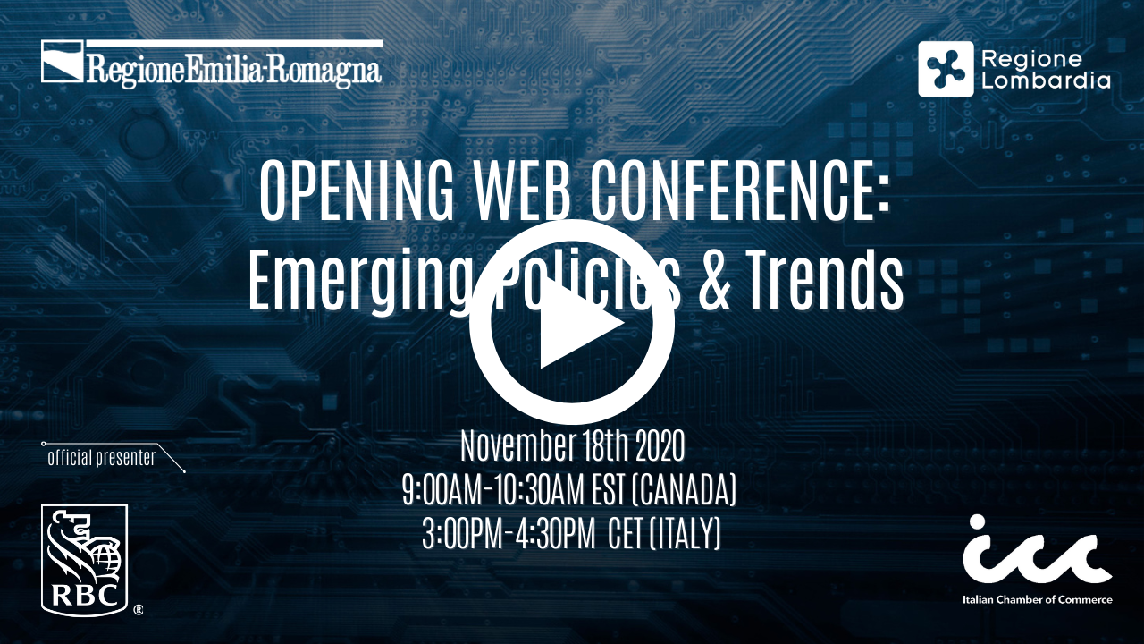 Opening web conference: Emerging Policies and Trends